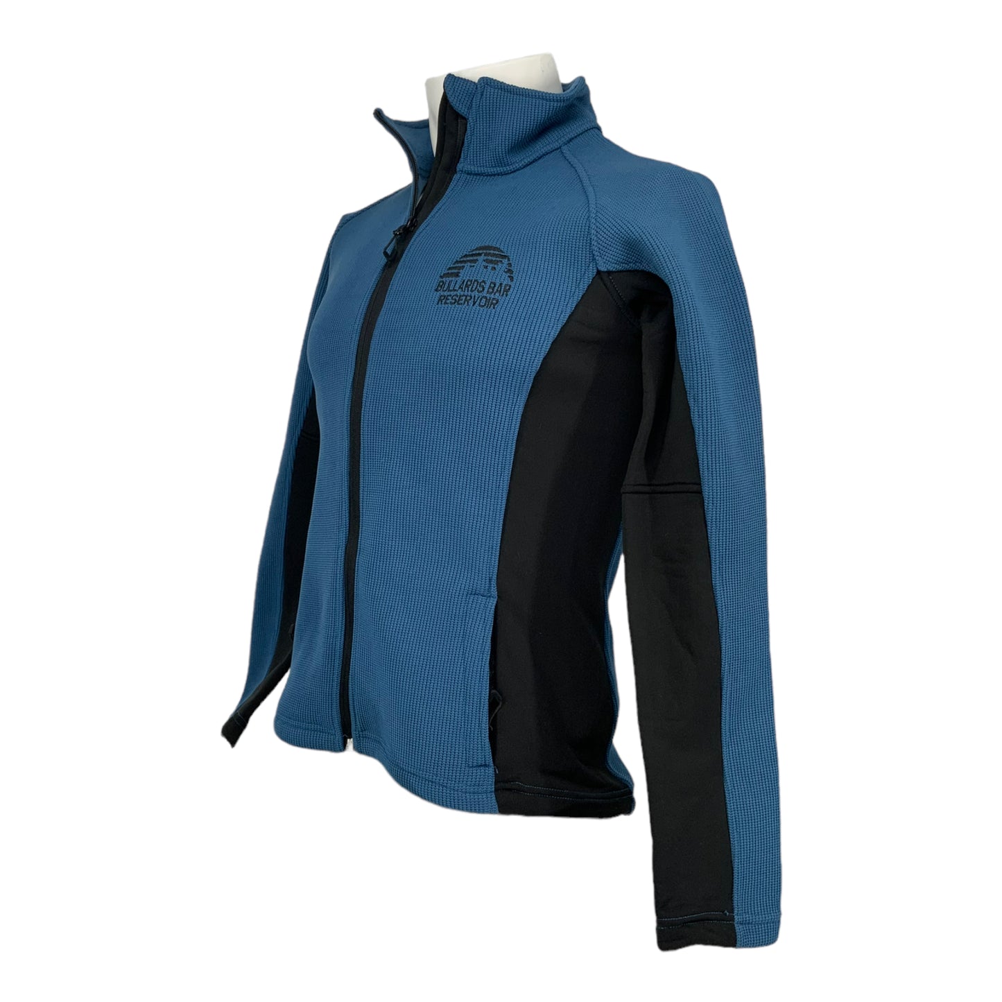 W Jacket Full Zipper Coarse Weave Fleece (Blue)