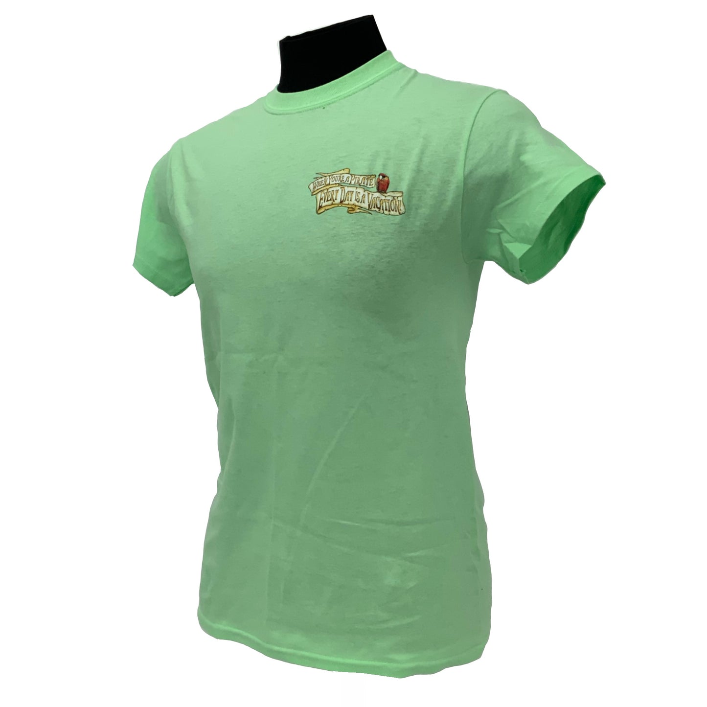 M SS Pirate Shirt Everyday is a Vacation (Lime Green)