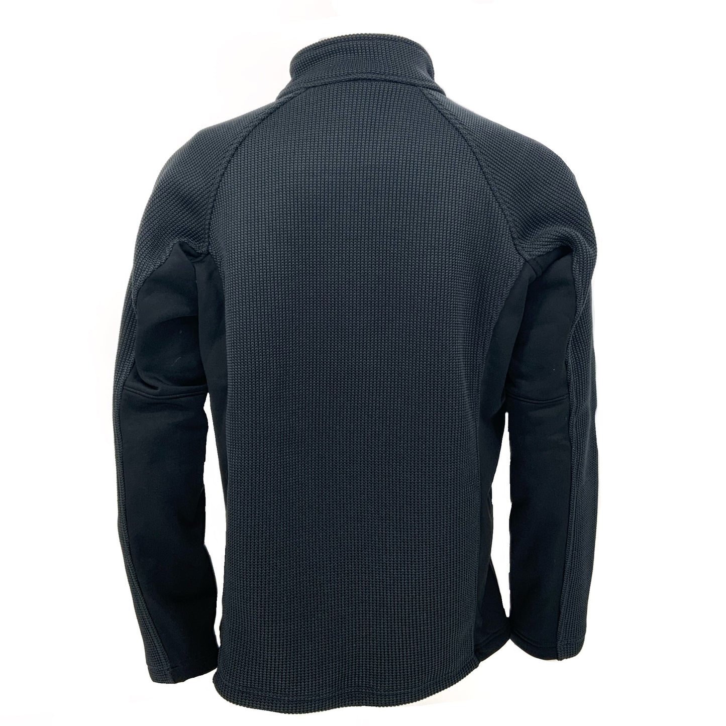 W Jacket Full Zipper Coarse Weave Fleece (Black)